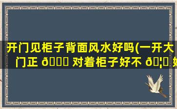 开门见柜子背面风水好吗(一开大门正 🐒 对着柜子好不 🦅 好)